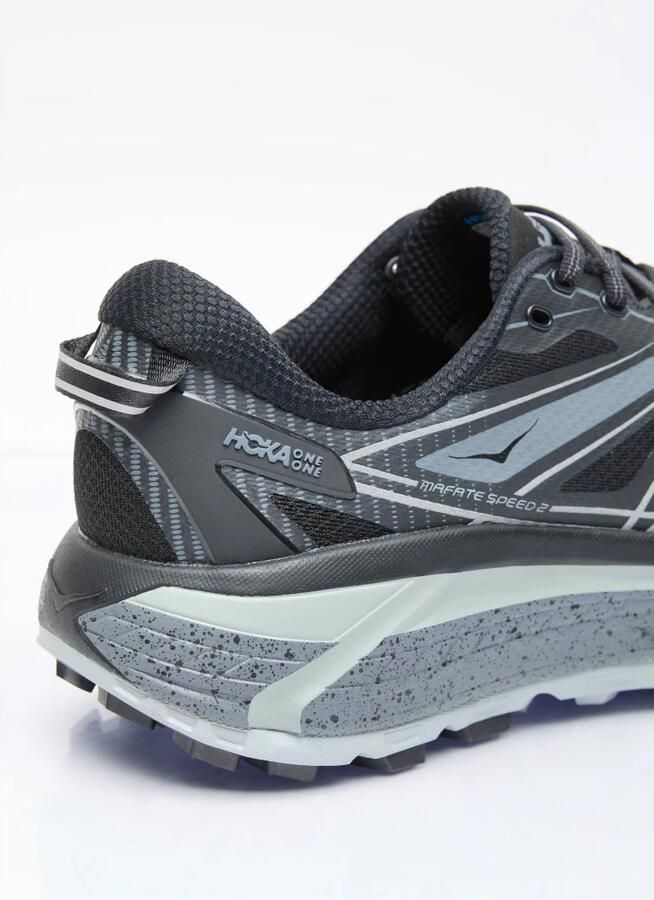 Hoka One Zwarte Sneakers Lichtgewicht Paneelontwerp Black Heren