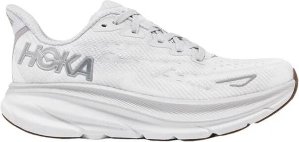 Hoka One Tech Fabric Sneakers met Logo Detailing White Heren