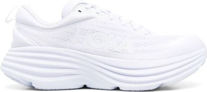 Hoka One Witte Bondi 8 Vetersneakers White Heren