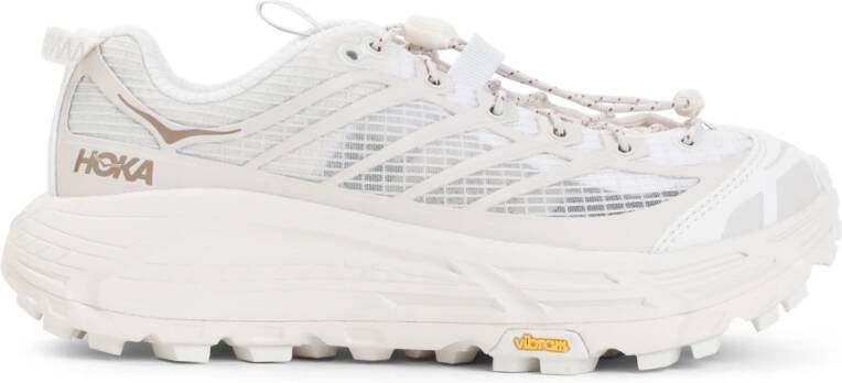 Hoka One Witte Grid Sneakers Lichtgewicht Stijlvol