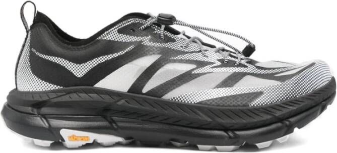 Hoka One Witte Sneakers met Reflecterende Details