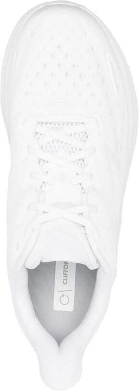 Hoka One Witte sneakers met veters en een geribbelde zool - Foto 4