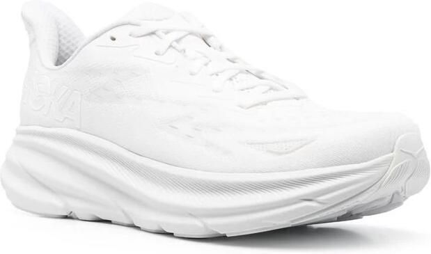 Hoka One Witte sneakers met veters en een geribbelde zool - Foto 3