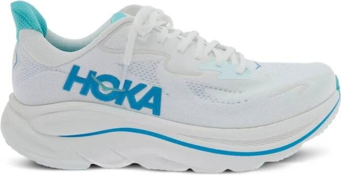 Hoka One Witte Veterschoen Ronde Neus
