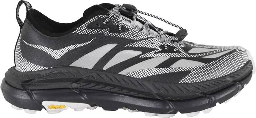 Hoka One Zwart Witte Sneakers met Snelle Veters