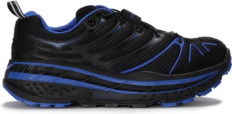 Hoka One Zwarte Elektrisch Blauwe Sneakers Adaptive Tuning