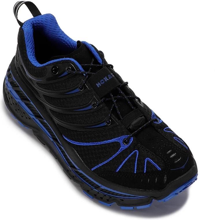 Hoka One Zwarte Elektrisch Blauwe Sneakers Adaptive Tuning