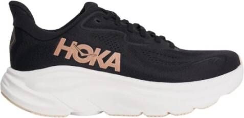 Hoka One Zwarte Jacquard Sneakers Clifton 10
