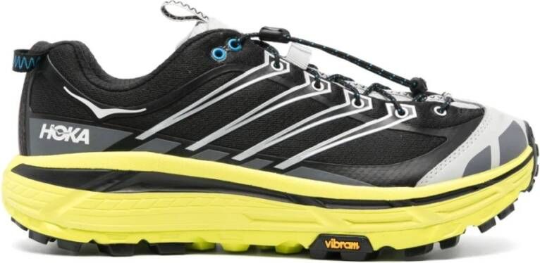 Hoka One Zwarte Mesh Sneakers met Reflecterende Details