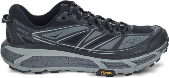 Hoka One Zwarte Sneakers Lichtgewicht SpeedFrame Constructie