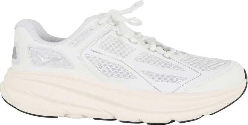 Hoka One Zwarte Stoffen Sneakers met Rubberen Zool