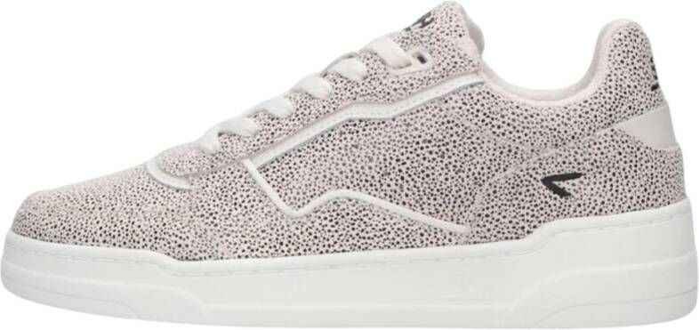 Hub Beige Suède Basketbal-geïnspireerde Sneaker Multicolor Dames