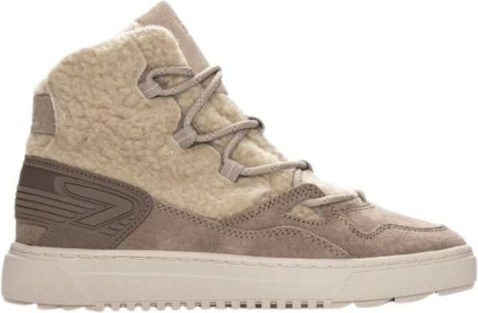 Hub Track Veterboots Laarzen Met Veters Dames Taupe - Foto 4