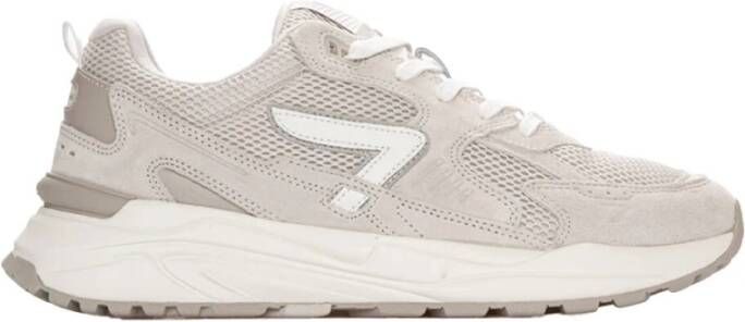 HUB Grid Suède Flat Mesh Sneakers