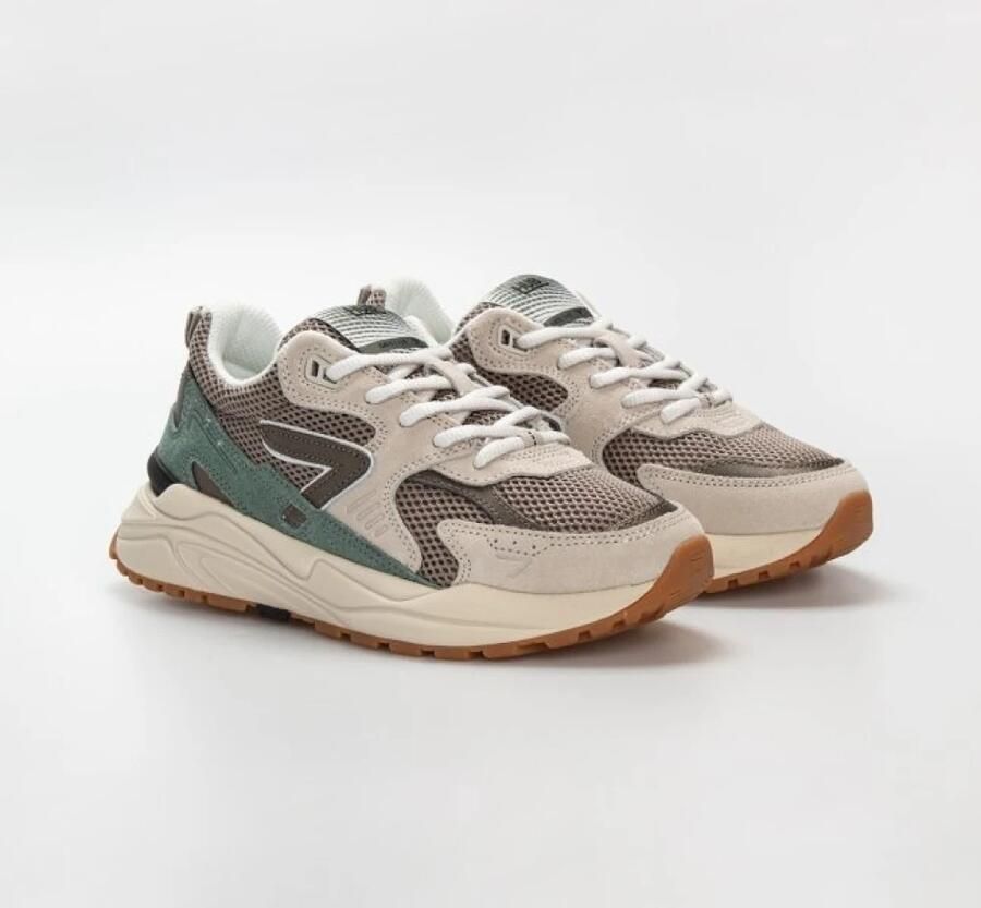 Hub Dames Lage sneakers Chunky zool Grid S48 Beige Suède - Foto 5
