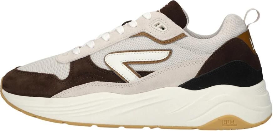 Hub Heren Lage sneakers Chunky zool Glide Bruin Suède - Foto 6
