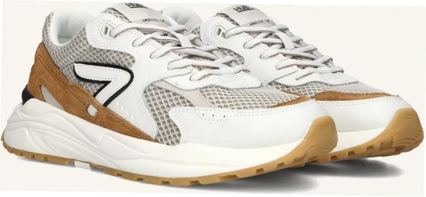 Hub Grid-m Sneakers Heren Leren Sneaker Wit - Foto 3