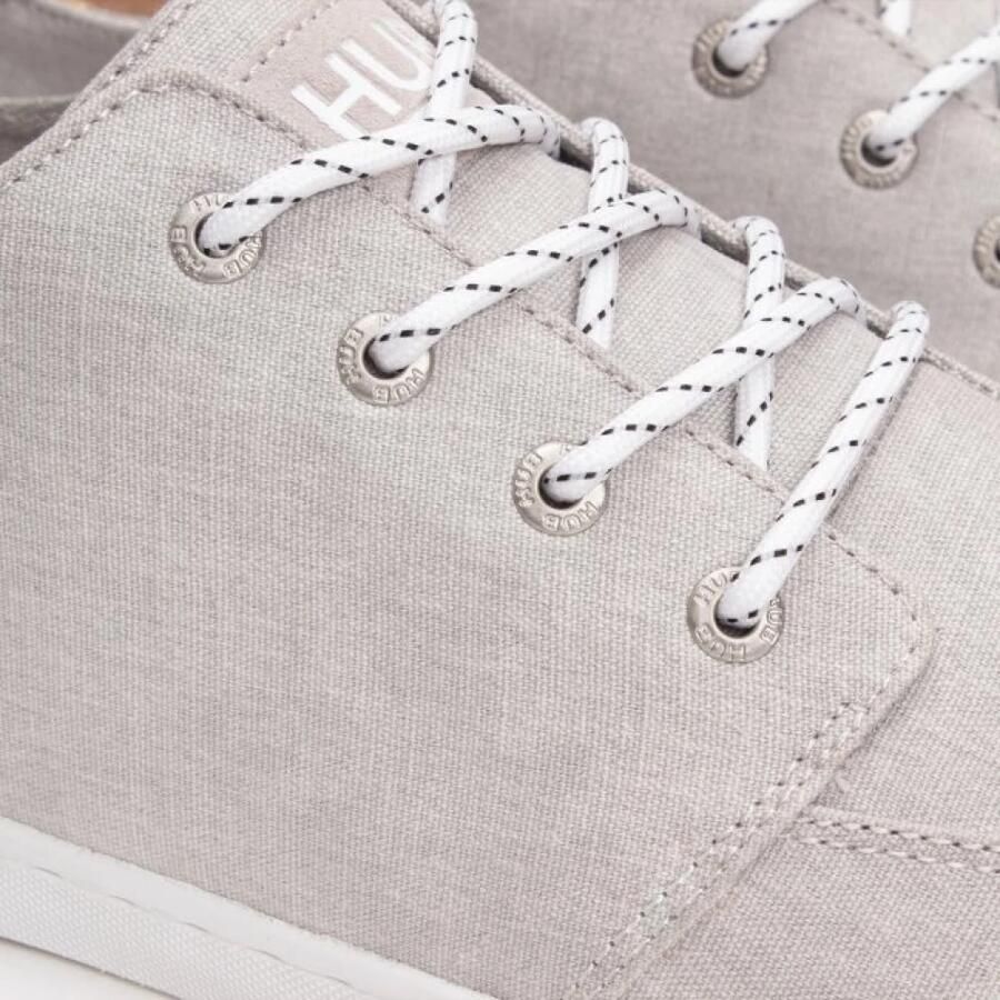 Hub Grijze Tennisgeïnspireerde Sneaker Gray Heren - Foto 2