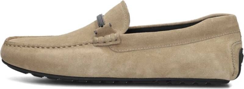 Hugo Beige Suède Loafers voor elke gelegenheid