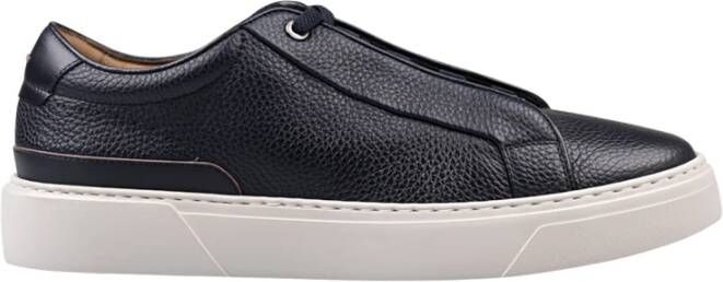 Hugo Blauwe Leren Sneakers voor Mannen