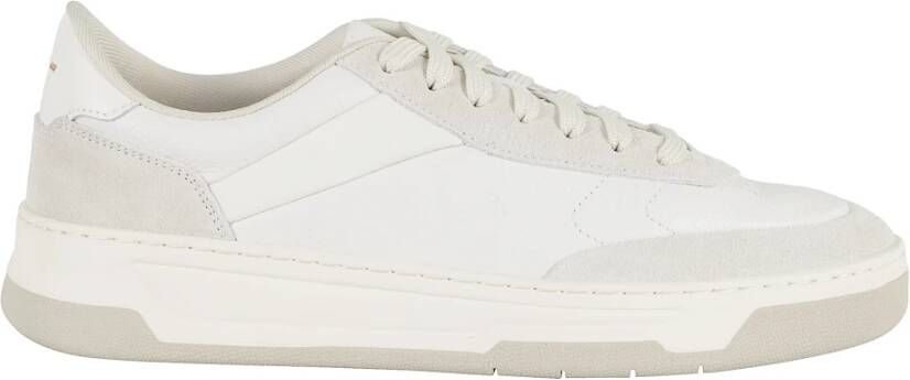 Hugo Blauwe Leren Tennisschoenen