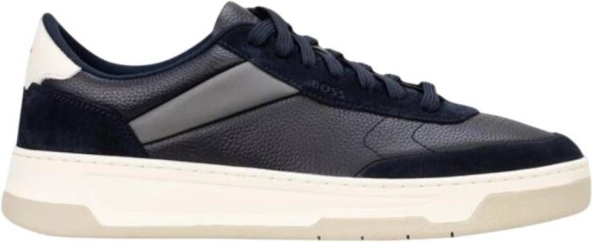 Hugo Blauwe Sneakers Baltimore Vetersluiting Ontwerp