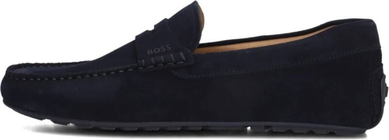 Hugo Blauwe Suède Mocassins voor Heren