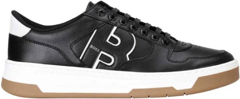 Hugo Boss Basketbal-geïnspireerde Stijlvolle Sneakers Black Heren