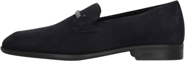 Hugo Boss Blauwe Suède Loafers Colby_loaf Blue Heren