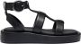 Hugo Boss Elegante Leren Plateau Sandalen Scarlet Model Black Dames - Thumbnail 1