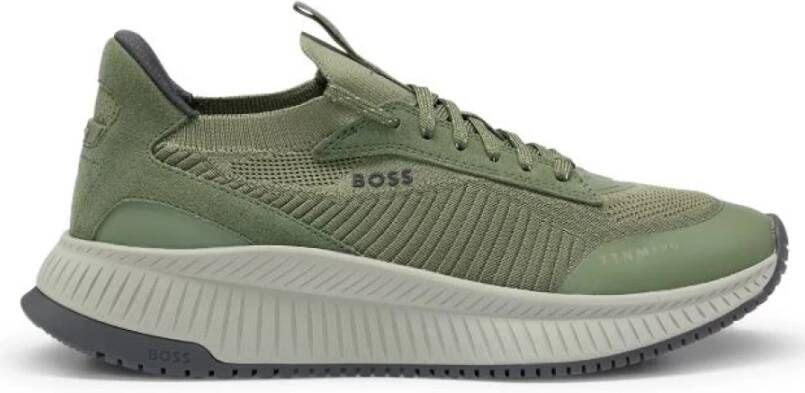 Hugo Boss Groene Sneakers met Logo Green Heren