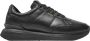 BOSS Lage Sneakers Heren Jace Runn Maat: 46 Materiaal: Leer Kleur: Zwart - Thumbnail 1