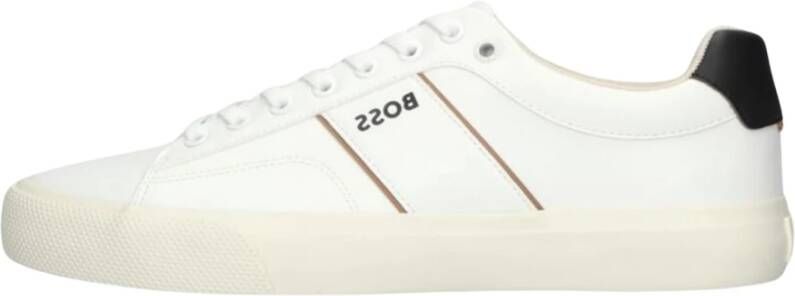 BOSS Lage Sneakers Heren Aiden_tenn Maat: 40 Materiaal: Leatherlook Kleur: Wit