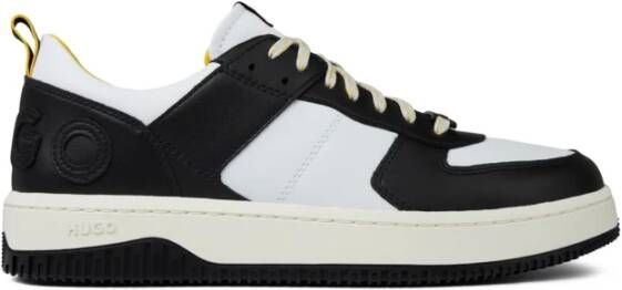 Hugo Boss Houtskool Tennissneakers Logo Rubberen zool Black Heren