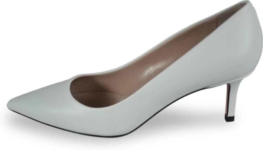 Hugo Boss Ines Pump Wit Leer Hoge Hak White Dames