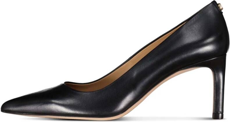 BOSS Black Women Pumps van leer met labeldetail model 'Janet'