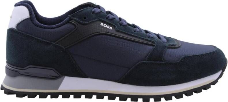 BOSS Lage Sneakers Heren Parkour-l_runn Maat: 42 Materiaal: Textiel Kleur: Blauw