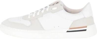 Hugo Boss Leren Sneakers met Suede Details White Heren