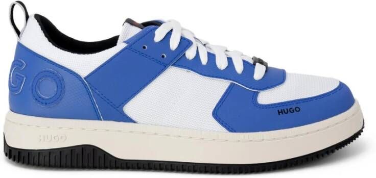 Hugo Boss Lichtblauwe Vetersneakers voor Blue