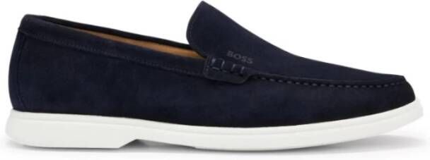 Hugo Boss InstapSchoen Blauw Mannen Lente Zomer Collectie Suède - Foto 4