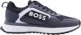 BOSS Lage Sneakers Heren Jonah_runn Maat: 44 Materiaal: Textiel Kleur: Blauw - Thumbnail 2