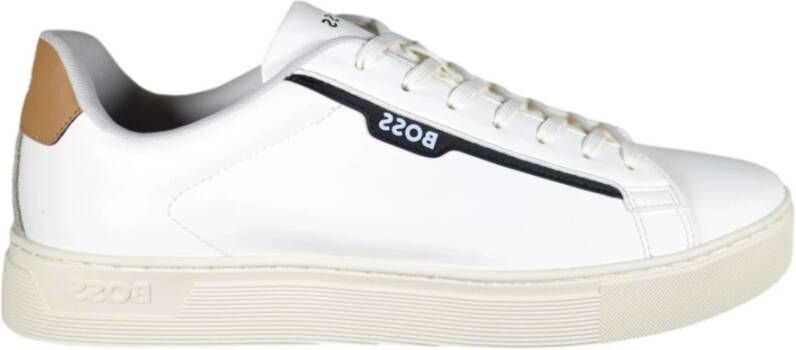 BOSS Lage Sneakers Heren Baltimore Tenn Maat: 44 Materiaal: Leer Kleur: Wit - Foto 18