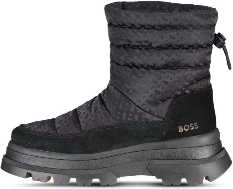 Hugo Boss Slip-On Leren en Textiel Laarzen Black Dames