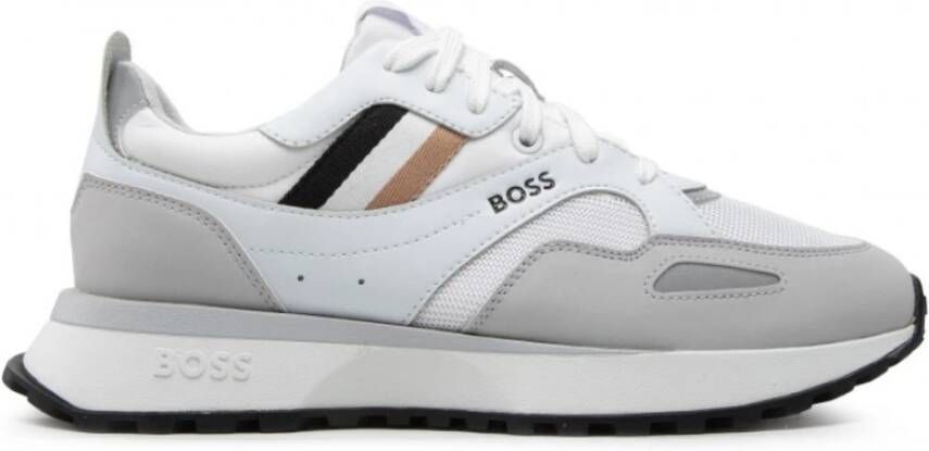 Hugo Boss Sportieve Stijl Witte Sneakers met Merks Kenmerkende Gestreepte Tape White Heren - Foto 2