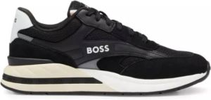 Boss Sneakers van leermix met labeldetails model 'Kurt'