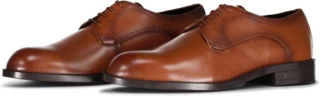 Hugo Boss Stijlvolle leren veterschoenen Brown Heren