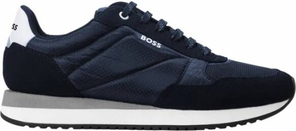 BOSS Lage Sneakers Heren Kai Runn Maat: 40 Materiaal: Suède Kleur: Blauw