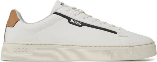 BOSS Lage Sneakers Heren Baltimore Tenn Maat: 44 Materiaal: Leer Kleur: Wit - Foto 14