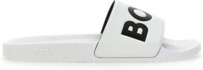 Hugo Boss Witte Aryeh Herenslippers White Heren