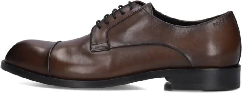 Hugo Bruine puntige neus veterschoenen